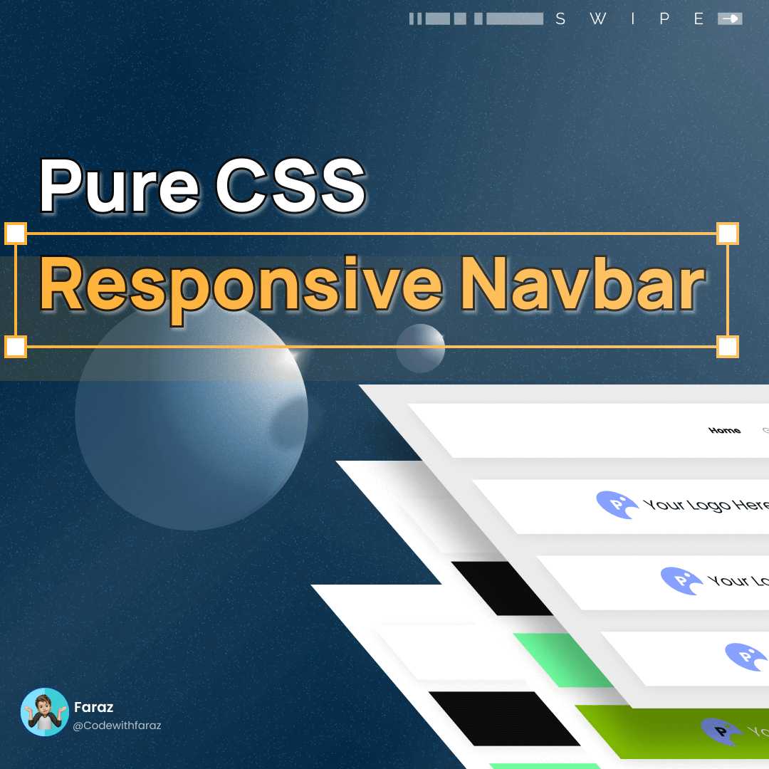 Pure CSS Responsive Navbar